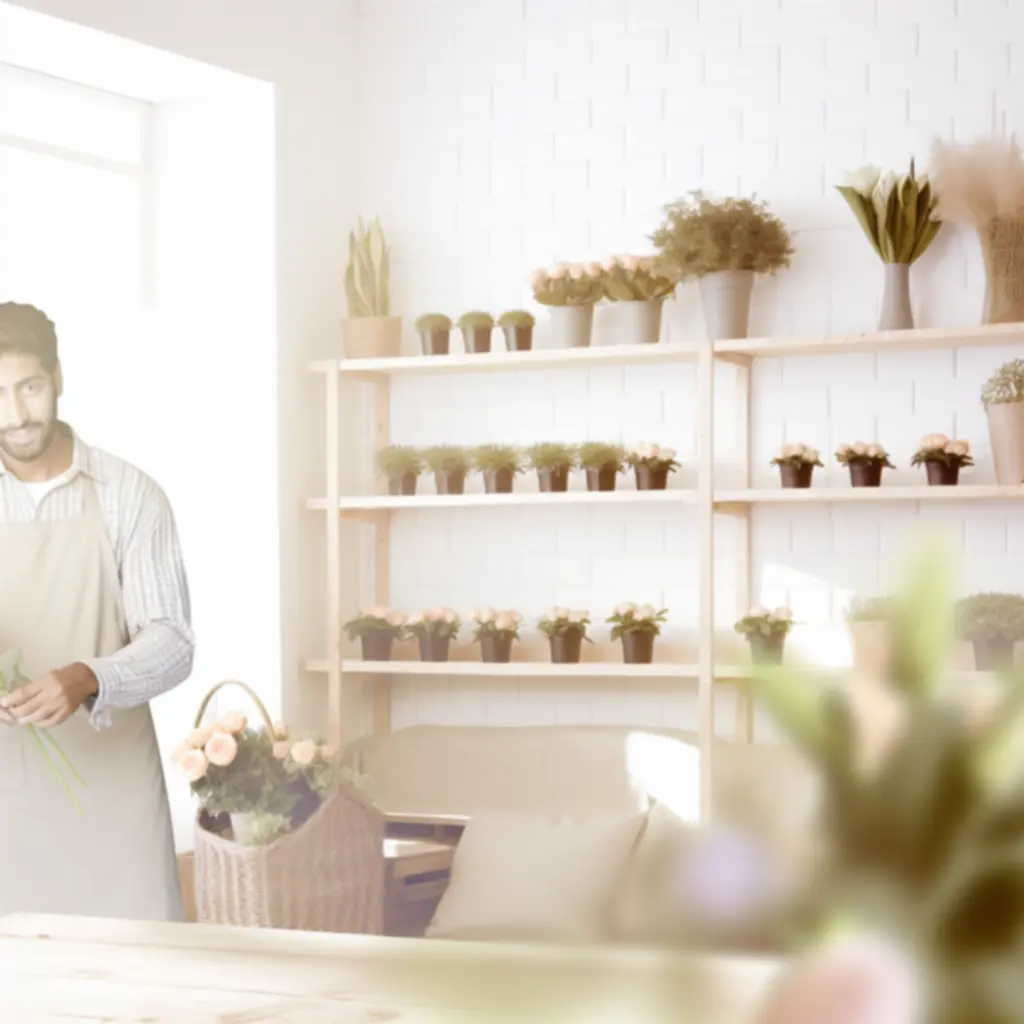 FlowerPoiint műhely, ahol a florista csapat virágkompozíciókat készít